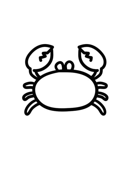 Маленький Крабик для срисовки