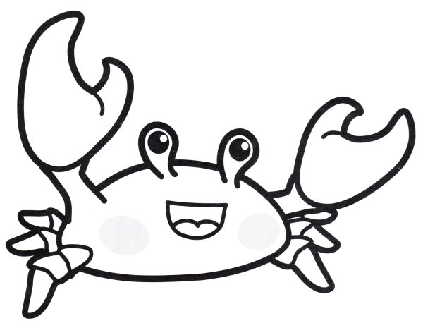 Краб раскраска для детей