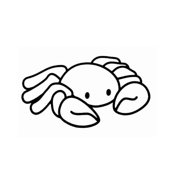 Краб раскраска