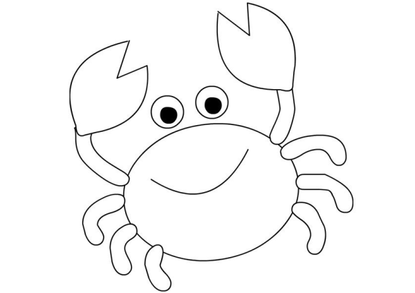 Трафареты для рисования детям краб