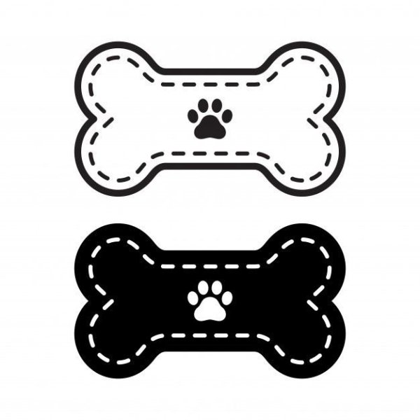 Трафарет кости для собак