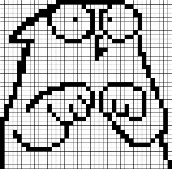 Рисунки по клеточкам в блокноте