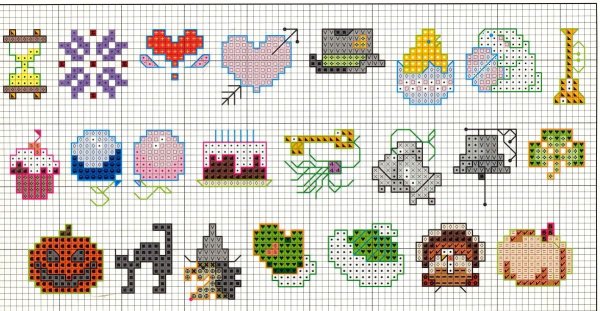 Маленькие вышивки крестиком