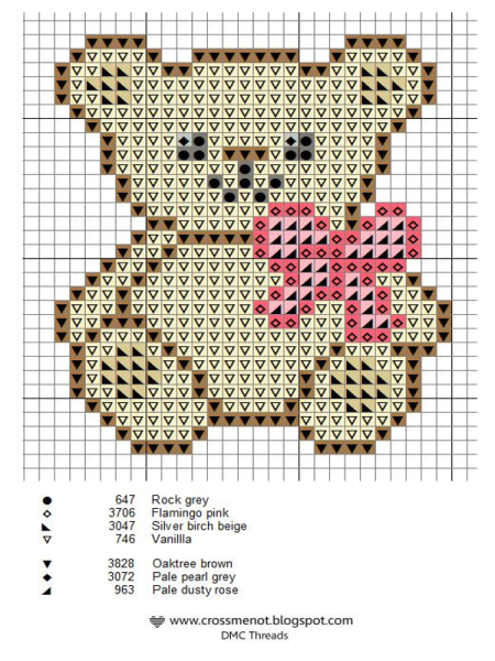 Схема вышивки крестом Совенок