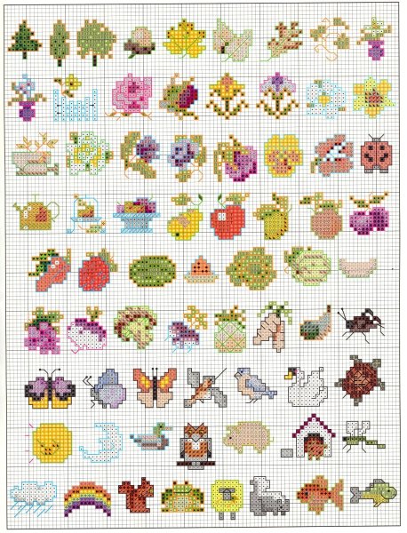 Схемы вышивки крестом лёгкие