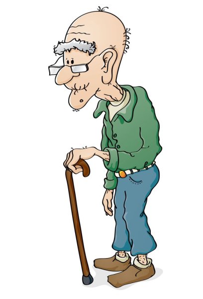 Старичок с палочкой