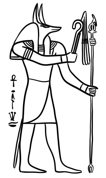 Бог Амон ра в Египте черно белый