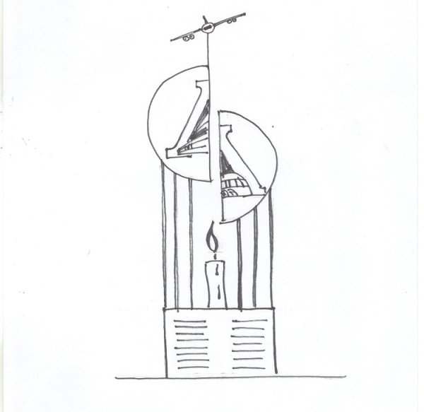 Рисунок памятника карандашом