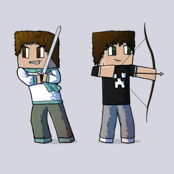 Рисунок в стиле МАЙНКРАФТА