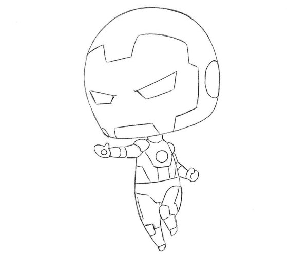 Раскраска Чиби Супергерои