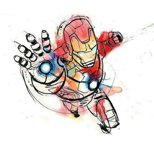 Железный человек тату эскиз