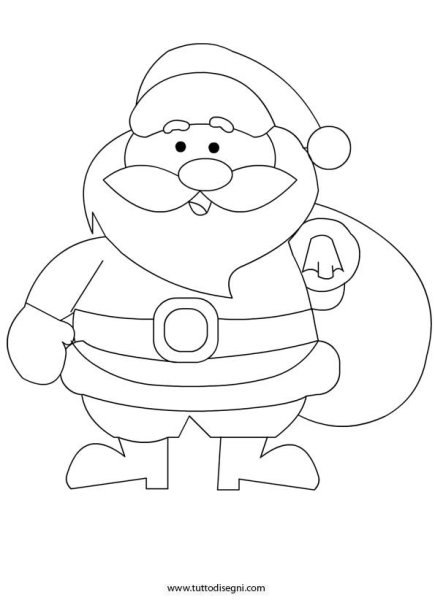 Маленький Санта раскраска