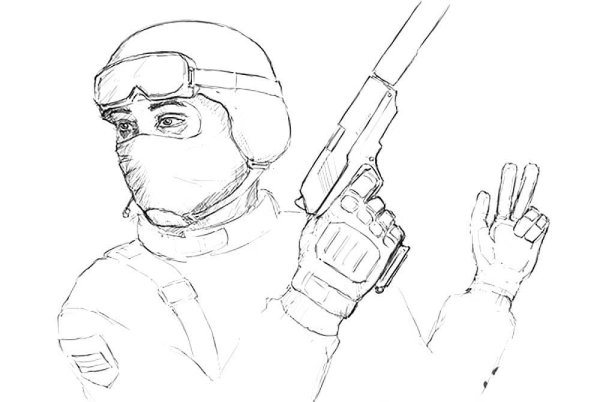 Раскраска Counter Strike