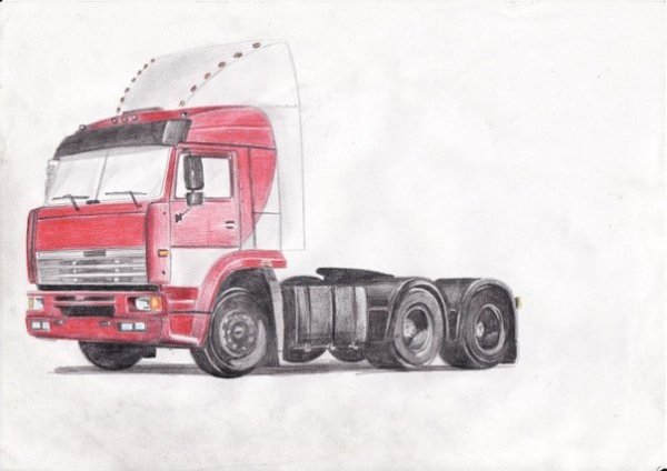 КАМАЗ 54115 дальнобойщики рисунок