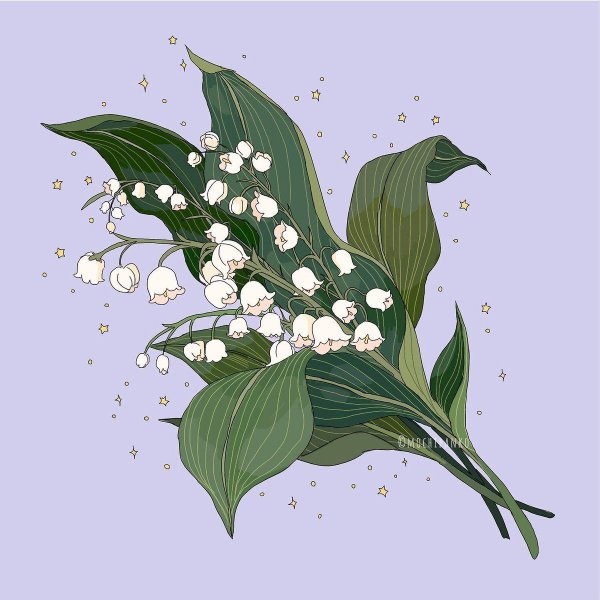 Тату Ландыш эскиз