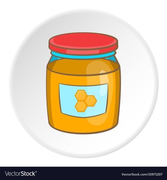 Баночка с медом мультяшный без фона