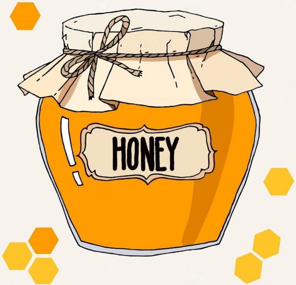 Банка меда карандашом