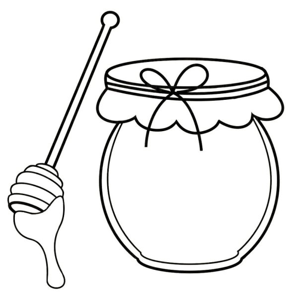 Мед раскраска