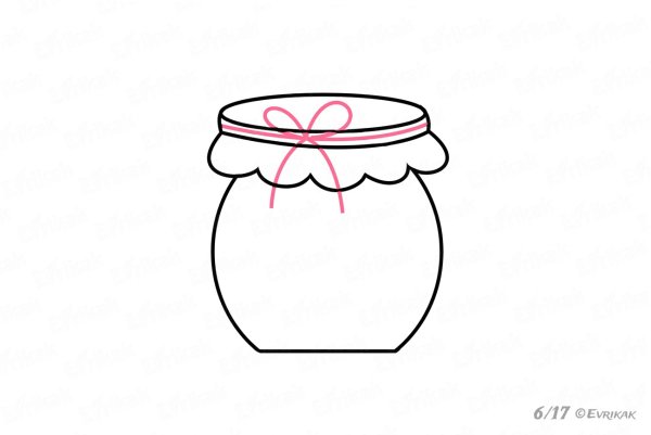 Баночка с медом акварель