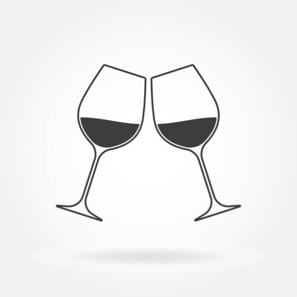 Эскиз тату бокал с вином