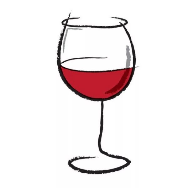 Бокал вина нарисованный