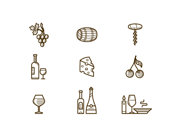 Вино эскиз Минимализм