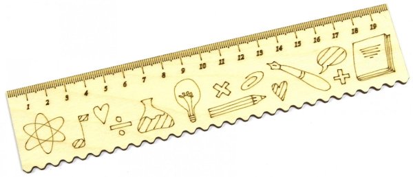 Линейка Школьная деревянная