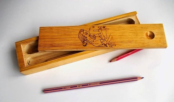 Советский деревянный пенал