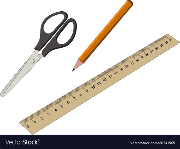 Картон ножницы линейка карандаш