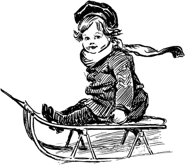 Девочка на санках