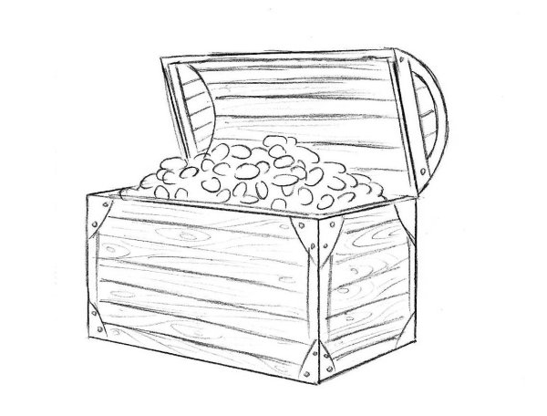 Сундук раскраска