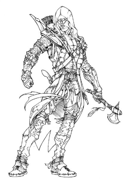 Раскраска ассасин Крид 4