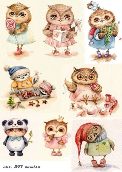 Совы мультяшные
