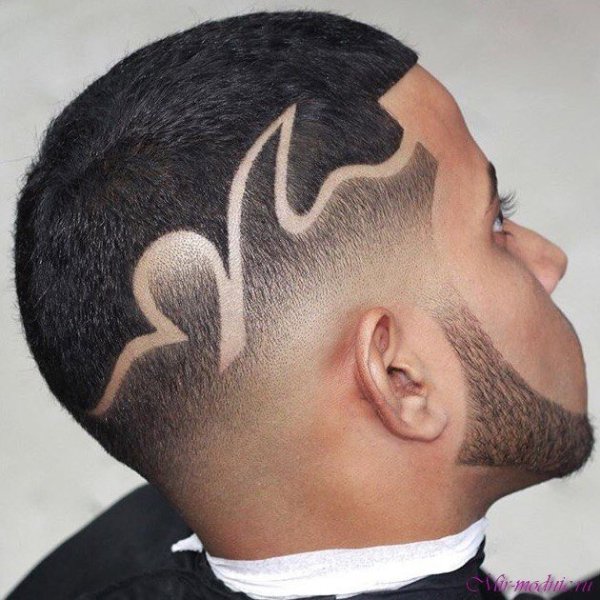 Мужские прически с узорами