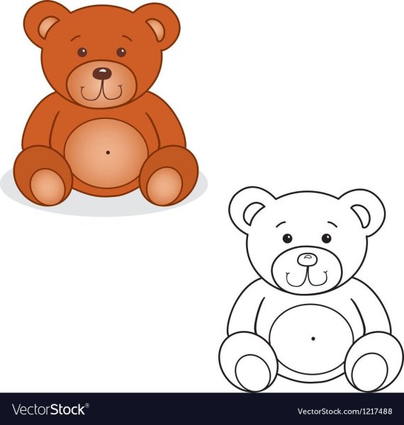 Рисунок медведя для срисовки