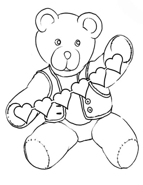 Плюшевый Медвежонок раскраска