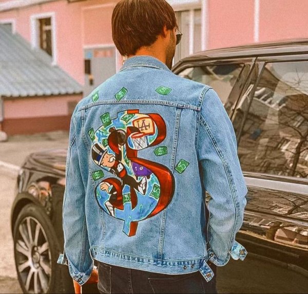 Джинсовки с принтом мужские
