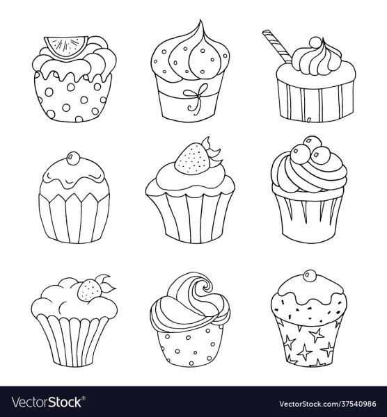 Трафарет для рисования капкейка