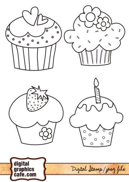 Наклейки пироженки