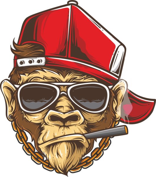 Крутая обезьяна в очках