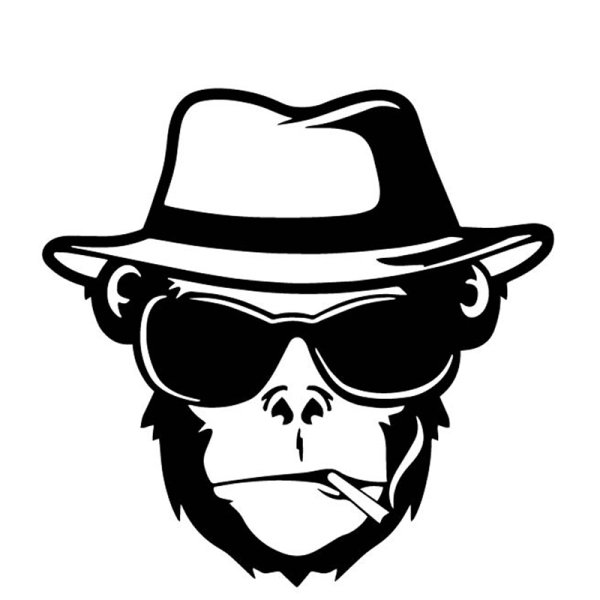 Обезьяна в очках арт