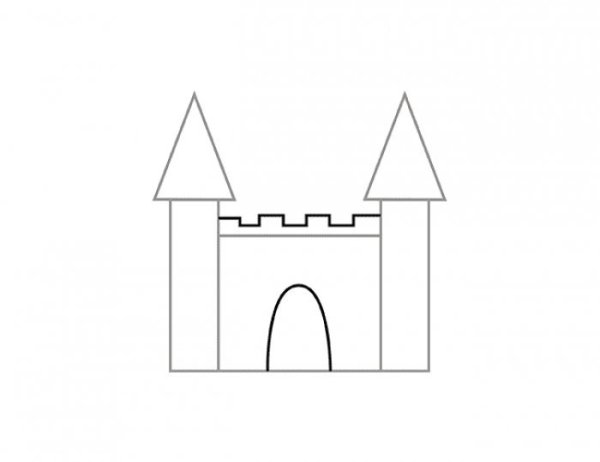 Поэтапное рисование замка
