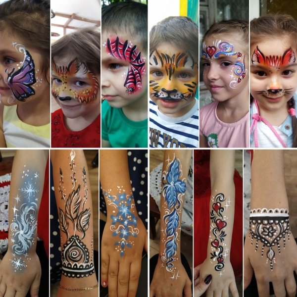 Грим на руке для детей