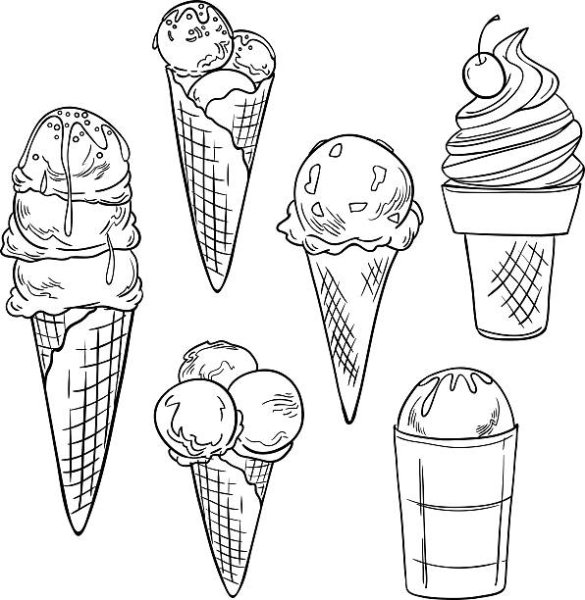 Силуэт мороженого