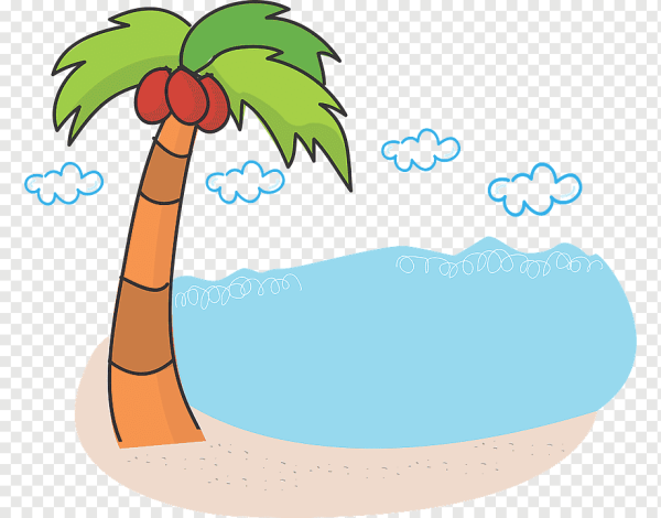 Детская Пальма и море эскиз