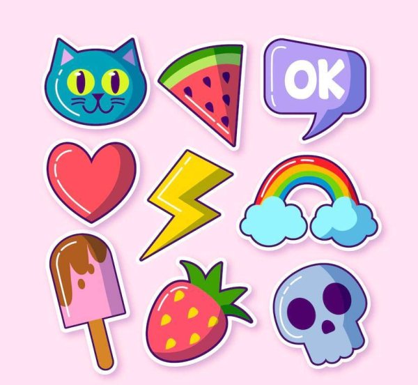 Маленькие наклейки