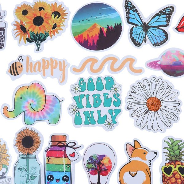 Летние рисунки для наклеек