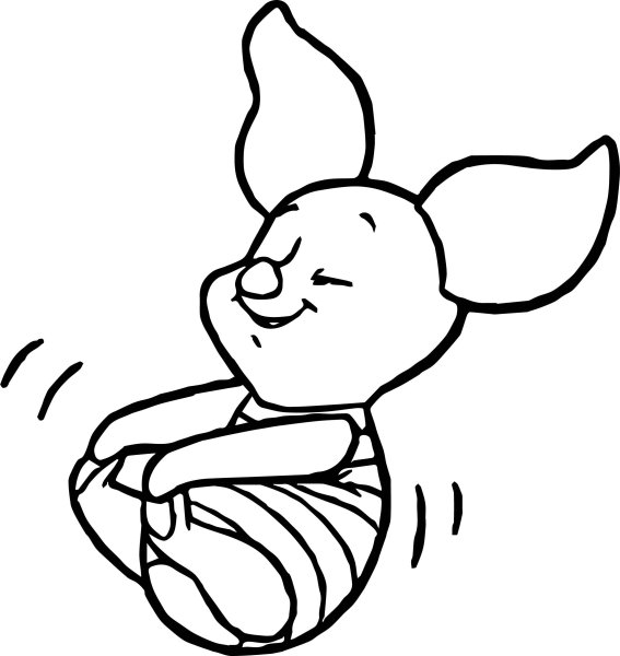 Раскраска Пятачок из Винни пуха