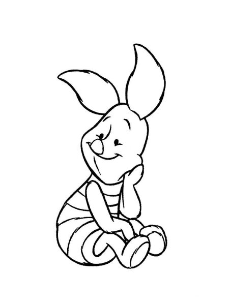 Пятачок раскраска