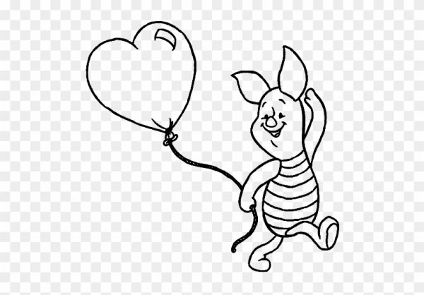 Раскраска Винни пух и Пятачок